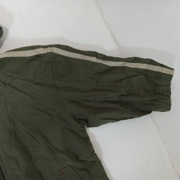 Boys Size 2 Windbreaker Light Jacket Coat Olive Green Outline Nylon - Picture 7 of 11